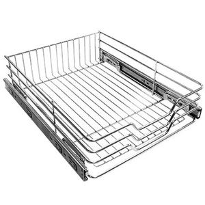 GAVETA FRUTEIRA CROMADO 500 C/TRILHO 470X110X450MM